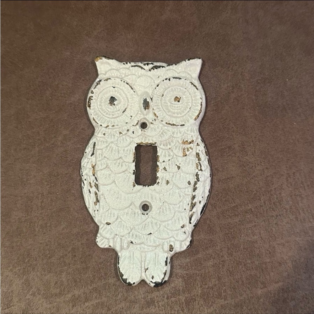 Cast Iron Owl Light Switch Plate
